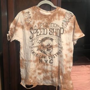 Affliction distressed top